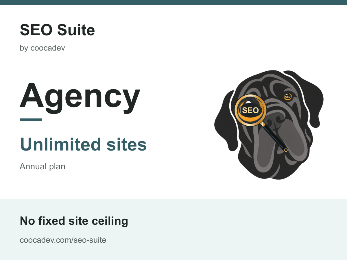 SEO Suite Agency Unlimited - Unlimited sites