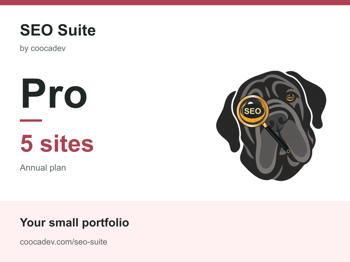 SEO Suite Pro 5 - 5 sites